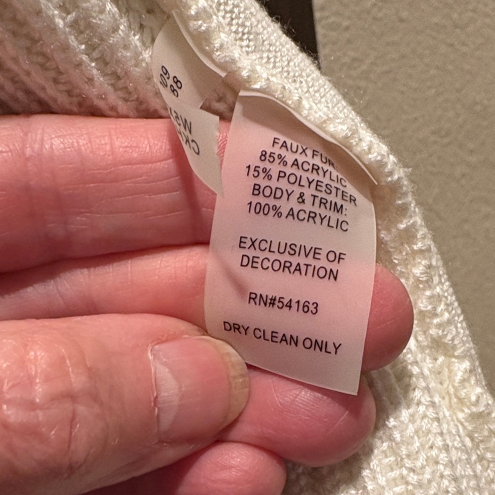 Calvin Klein Women's Tan Faux Fur Vest - Picture 2 of 4